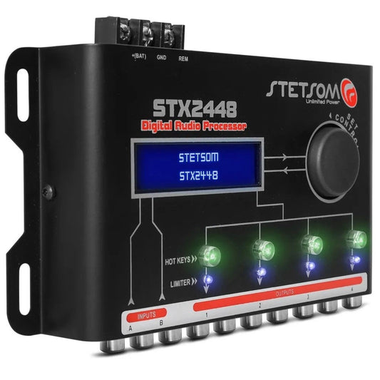 STETSOM STX2448 Digital Audio Equalizer Processor Car Audio 4 channels