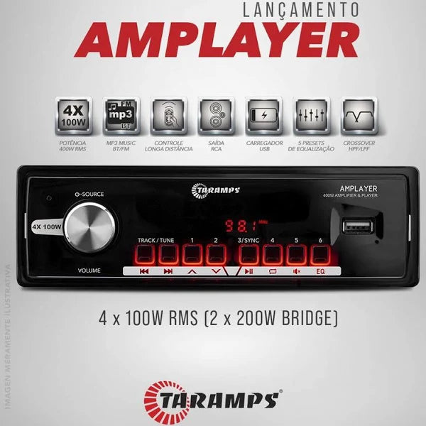 Radio Taramps Amplayer 4x100watts