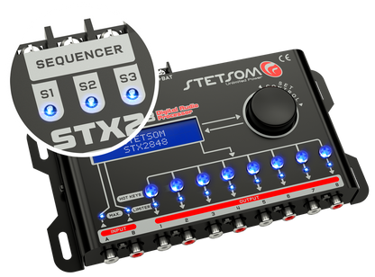 STETSOM STX2848 DIGITAL AUDIO EQUALIZER PROCESSOR CAR AUDIO